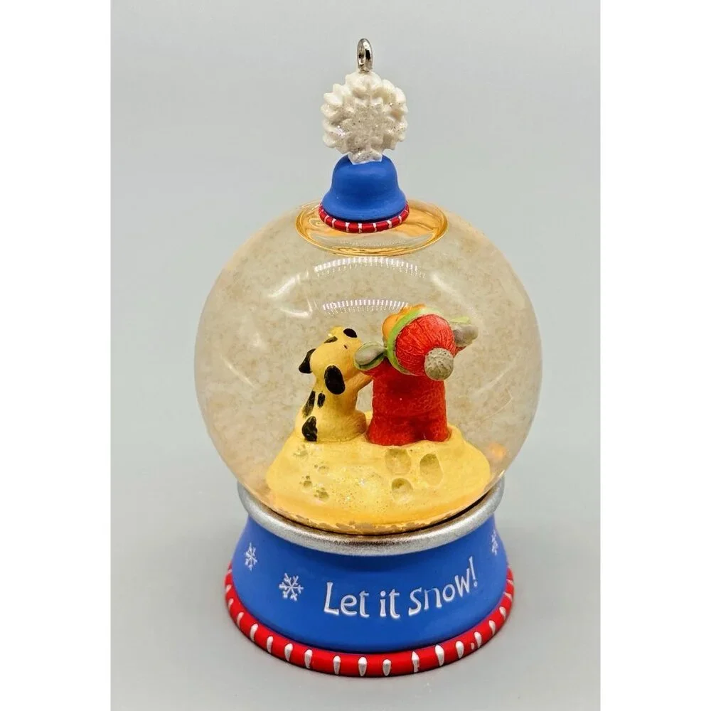 Hallmark Keepsake First Snow Tasty Little Treat Dog Christmas Ornament Lot‎ of 2